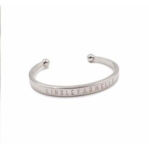 Kinsley Armelle Signature Cuff Bracelet Womens OS Silver Logo Minimalist Jewelry